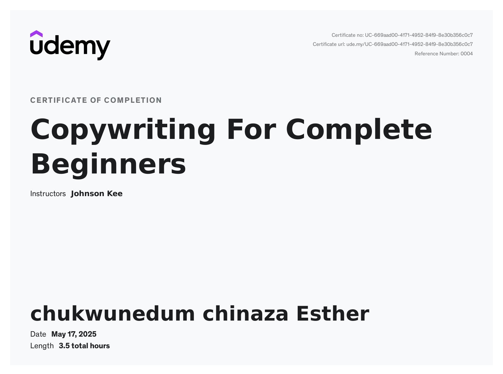 Copywriting for Complete Beginners