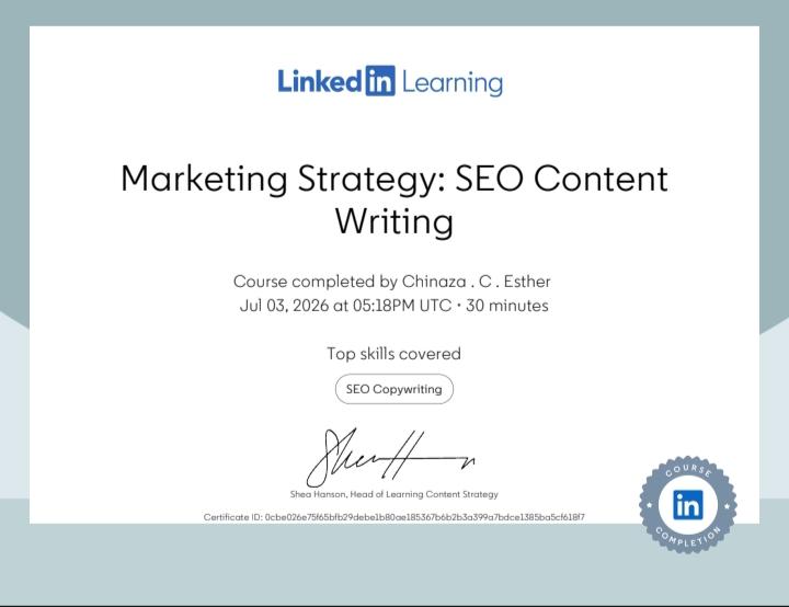 Marketing Strategy: SEO Content Writing